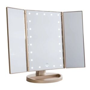 Tri-Fold Vanity Mirror with Dimmable LED Lights